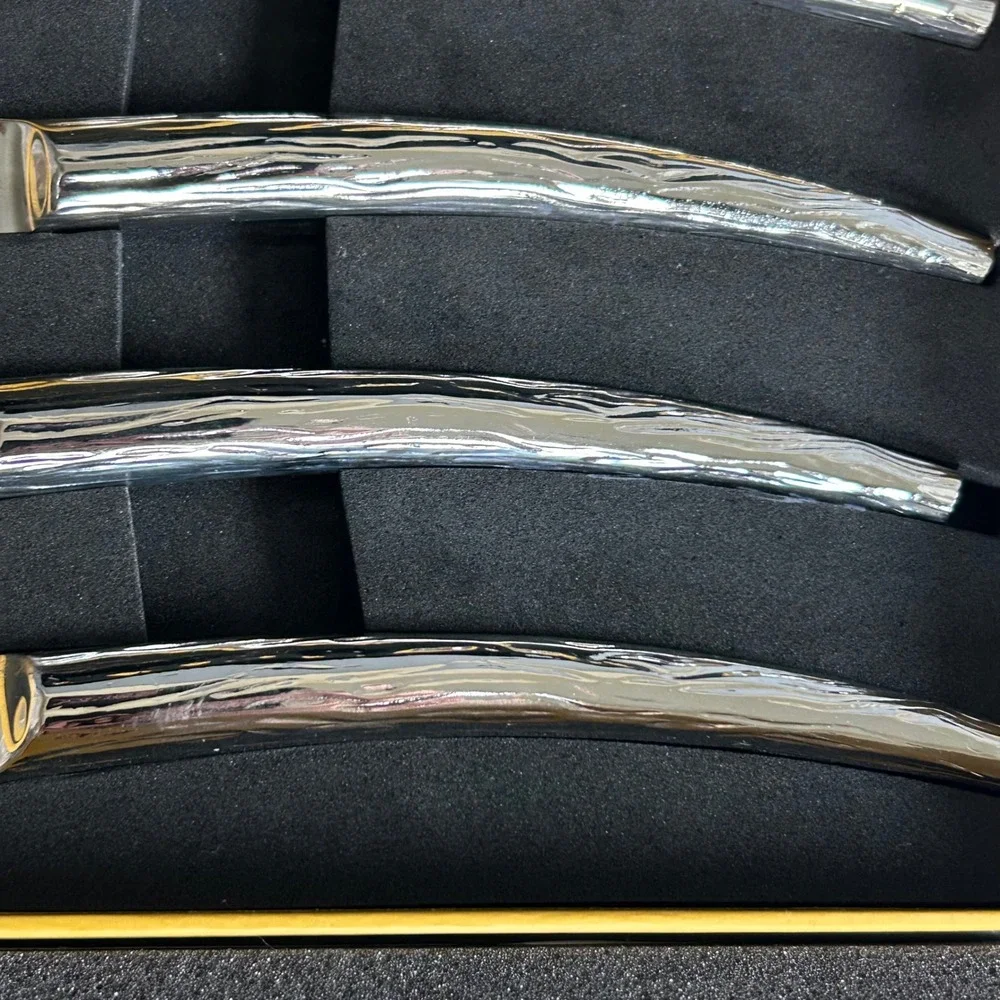 Argent Orfevres 4 Piece Steak Knife Set Art Inspiration Expression Stainless NEW
